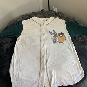 Vintage Bugs Bunny/Taz Baseball Jersey- L/XL
